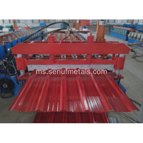 Trapezoidal Double layer roll membentuk mesin